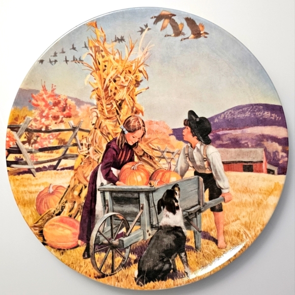 Edwin M. Knowles Plate x Don Spaulding Thanksgiving Painting Plate - Picture 6 of 8
